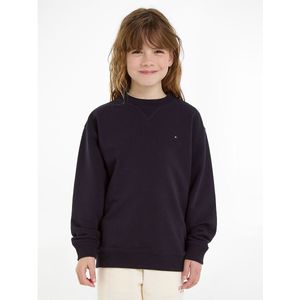 Sweater in molton met ronde hals TOMMY HILFIGER. Molton materiaal. Maten 12 jaar - 150 cm. Blauw kleur