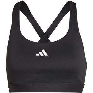 Sportbustier, hoge steun adidas Performance. Polyester materiaal. Maten M. Zwart kleur