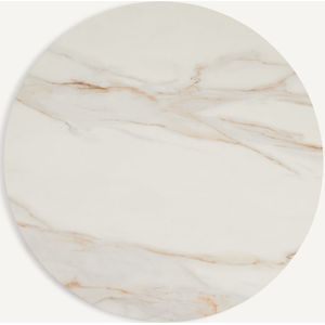 Rond tafelblad van keramiek Ø137 cm, Roundo AM.PM. Keramiek materiaal. Maten 8 personen. Wit kleur
