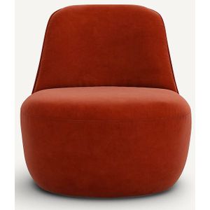 Fluwelen draaifauteuil Rosebury AM.PM. Fluweel materiaal. Maten 1-zit. Rood kleur