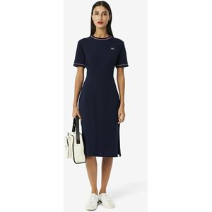 Halflange T-shirtjurk LACOSTE. Bio katoen materiaal. Maten 34 FR - 32 EU. Blauw kleur
