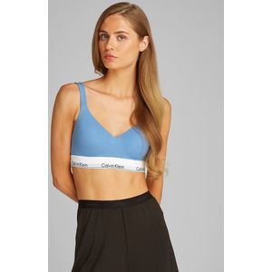 Bustier Modern Cotton CALVIN KLEIN UNDERWEAR. Bio katoen materiaal. Maten L. Blauw kleur