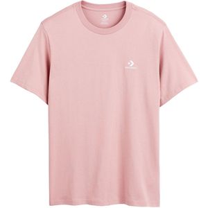 T-shirt unisex, korte mouwen, Star chevron CONVERSE. Katoen materiaal. Maten 3XS. Roze kleur