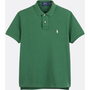 Iconisch poloshirt in piqué katoen POLO RALPH LAUREN. Katoen materiaal. Maten L. Groen kleur