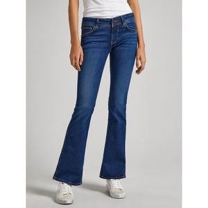 Flare jeans, slim fit, lage taille PEPE JEANS. Denim materiaal. Maten Maat 29 US - Lengte 32. Blauw kleur