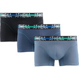 Set van 3 boxershorts Endurance 24H ATHENA. Katoen materiaal. Maten XL. Blauw kleur