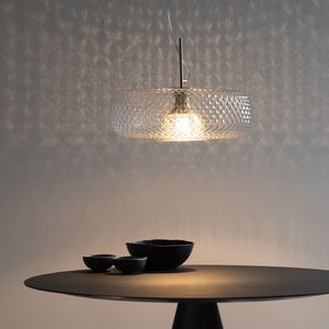 Simpele hanglamp Ø50 cm, Mistinguett AM.PM. Glas materiaal. Maten �één maat. Geel kleur