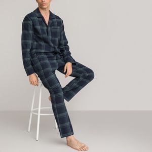 Pyjama met Schotse ruiten LA REDOUTE COLLECTIONS. Katoen materiaal. Maten S. Blauw kleur