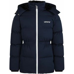 Donsjas met kap LEVI'S KIDS. Nylon/polyamide materiaal. Maten 6 jaar - 114 cm. Blauw kleur