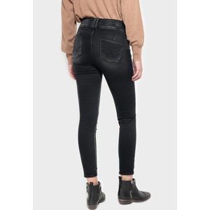 Slim jeans met hoge taille LE TEMPS DES CERISES. Denim materiaal. Maten 26 US - 34 EU. Zwart kleur