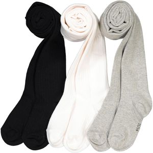 Set van 3 paar panty's in ribboord LA REDOUTE COLLECTIONS. Katoen materiaal. Maten 15/18. Beige kleur
