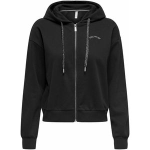 Zip-up hoodie Penny Life ONLY PLAY. Katoen materiaal. Maten S. Zwart kleur