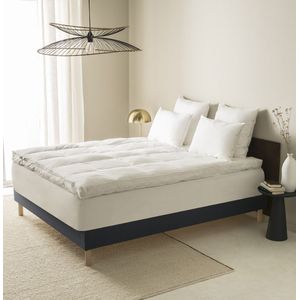 Topdekmatras Contour DROUAULT.  materiaal. Maten 140 x 190 cm. Wit kleur