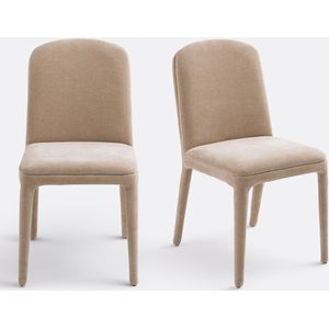 Set van 2 met stof beklede stoelen, Wilga LA REDOUTE INTERIEURS. Stof materiaal. Maten één maat. Beige kleur