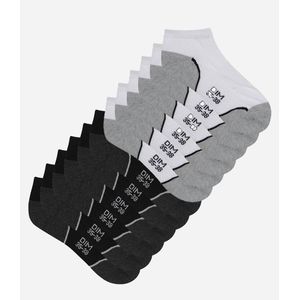 Set van 6 korte sokken sport Impact, licht DIM SPORT. Polyester materiaal. Maten 39/42. Wit kleur