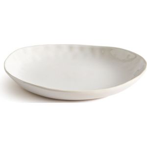 Set van 4 platte borden in aardewerk, Cream LA REDOUTE INTERIEURS. Zandsteen materiaal. Maten één maat. Beige kleur