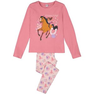 Pyjama Spirit, broek met print met pailletten SPIRIT. Katoen materiaal. Maten 10 jaar - 138 cm. Roze kleur