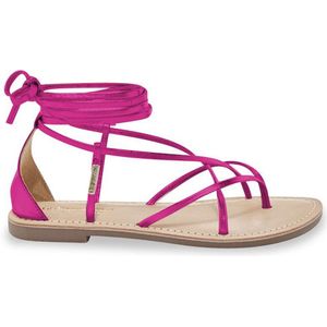 Sandalen in leer, multi-bandjes Djoya LES TROPEZIENNES PAR M BELARBI. Leer materiaal. Maten 41. Roze kleur