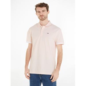 Polo, mouwen met witte boord TOMMY JEANS. Katoen materiaal. Maten XS. Roze kleur