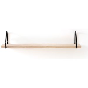 Wandplank hout en metaal L80 cm, Vinto