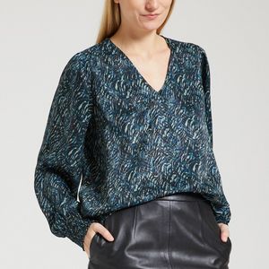 VILA Top VIPHINEA met All Over Print Blauw