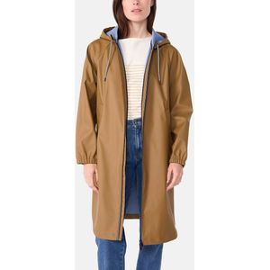 Tweekleurige lange regenjas voor dames PETIT BATEAU. Polyurethaan materiaal. Maten S. Beige kleur
