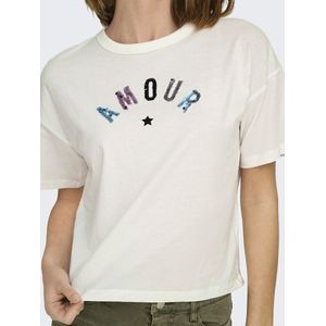 T-shirt met korte mouwen JDY. Katoen materiaal. Maten M. Wit kleur