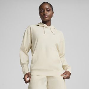 Hoodie ESSENTIAL ELEVATED RIB PUMA. Polyester materiaal. Maten L. Beige kleur
