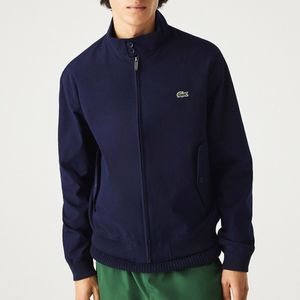 Jasje met rits en opstaande kraag Harrington LACOSTE. Polyester materiaal. Maten 46 FR - 46 EU. Blauw kleur