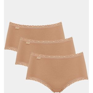 Set van 3 midi slips 24/7 Cotton Lace SLOGGI. Katoen materiaal. Maten 46 FR - 44 EU. Oranje kleur