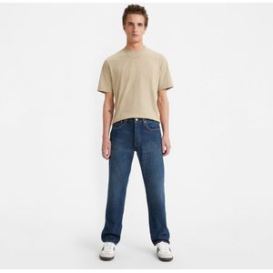 Rechte jeans 501® LEVI'S. Katoen materiaal. Maten Maat 34 (US) - Lengte 34. Blauw kleur