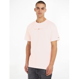 T-shirt met ronde hals en korte mouwen TOMMY JEANS. Katoen materiaal. Maten XL. Roze kleur