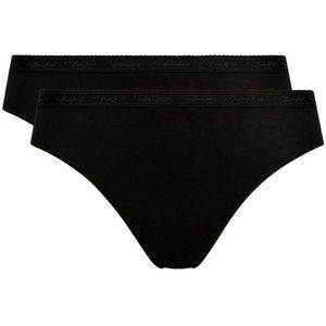 Set van 2 midi slips in biologisch katoen PLAYTEX. Bio katoen materiaal. Maten 42 FR - 40 EU. Zwart kleur