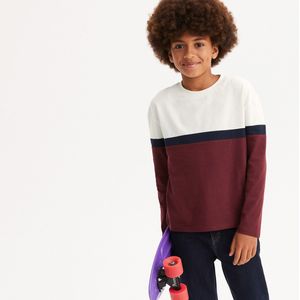 T-shirt met lange mouwen LA REDOUTE COLLECTIONS. Jersey materiaal. Maten 14 jaar - 162 cm. Rood kleur