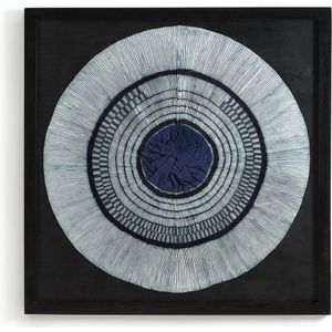 Muurdecoratie Sashiko, H120 cm AM.PM.  materiaal. Maten één maat. Blauw kleur