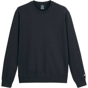 Sweater met ronde hals en klein logo CHAMPION. Katoen materiaal. Maten L. Zwart kleur