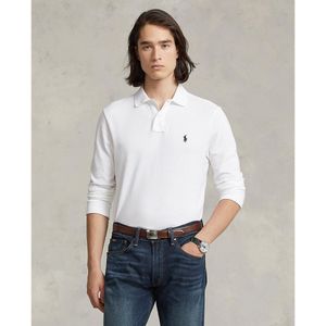 Polo slim, lange mouwen POLO RALPH LAUREN. Katoen materiaal. Maten L. Wit kleur