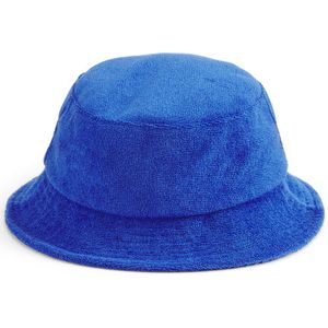 Bucket hat in badstof LA REDOUTE COLLECTIONS. Katoen materiaal. Maten 54 cm. Blauw kleur