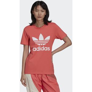 T-shirt Adicolor, standard model, logo vooraan adidas Originals. Katoen materiaal. Maten 36 FR - 34 EU. Roze kleur