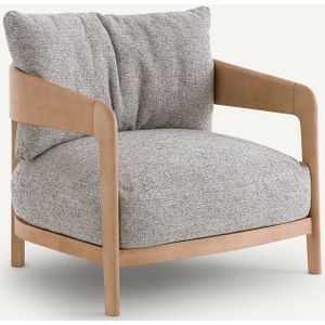 Fauteuil essenhout met naturelle of zwart tint Magalena AM.PM. Hout materiaal. Maten één maat. Beige kleur