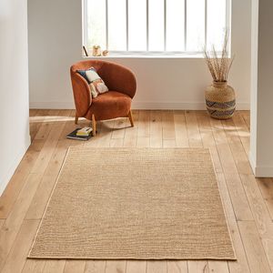 Tapijt met jute-effect, voor binnen en buiten, Essen LA REDOUTE INTERIEURS. Jute materiaal. Maten 120 x 170 cm. Beige kleur
