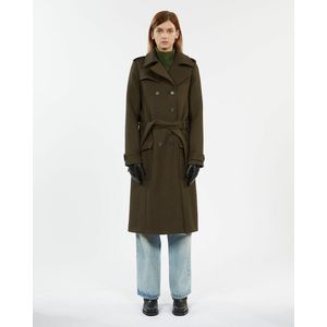 Lange wollen jas THE KOOPLES. Wol materiaal. Maten 36 FR - 34 EU. Groen kleur