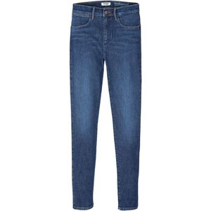 Skinny jeans met hoge taille WRANGLER. Denim materiaal. Maten Maat 27 (US) - Lengte 30. Blauw kleur