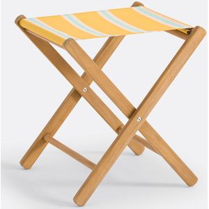 Regisseurstoel in acacia en stof, Veniza LA REDOUTE INTERIEURS.  materiaal. Maten één maat. Geel kleur