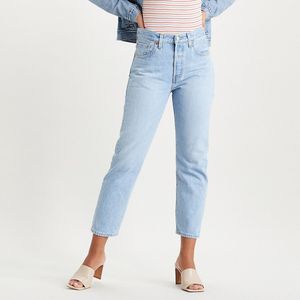 Jeans 501® Crop LEVI'S. Denim materiaal. Maten Maat 25 (US) - Lengte 30. Blauw kleur