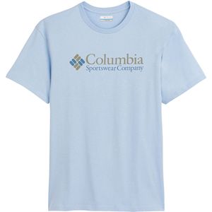 T-shirt met korte mouwen en logo op borst essentiel COLUMBIA. Katoen materiaal. Maten XL. Blauw kleur