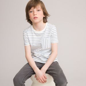 Set van 4 bedrukte T-shirt met korte mouwen LA REDOUTE COLLECTIONS. Katoen materiaal. Maten 8 jaar - 126 cm. Oranje kleur