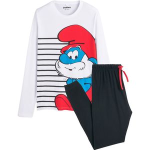 Lange pyjama Smurfen SCHTROUMPFS. Katoen materiaal. Maten S. Zwart kleur
