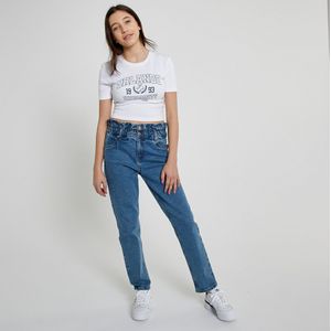 Paperbag jeans LA REDOUTE COLLECTIONS. Denim materiaal. Maten 18 jaar - 168 cm. Blauw kleur