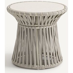 Tafeltje Leandra met gevlochten banden AM.PM. Keramiek materiaal. Maten één maat. Beige kleur